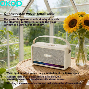 KP-843 Best-Selling Wireless Bluetooth Speaker Portable Handle Home Use RGB Ambient Light Factory Direct Wholesale Export-Exclusive