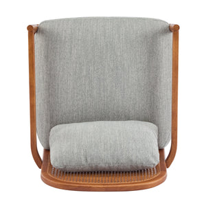 Elliston Rattan Backrest Solid Wood Accent Chair with Cushions - Set of 2