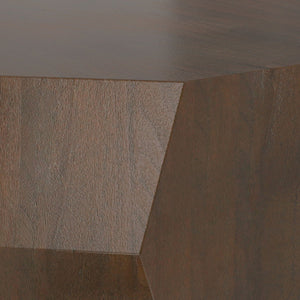 Eisley - Coffee Table With Geometric Design, - Walnut