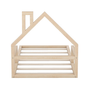 Floor Bed With House Shaped Headboard