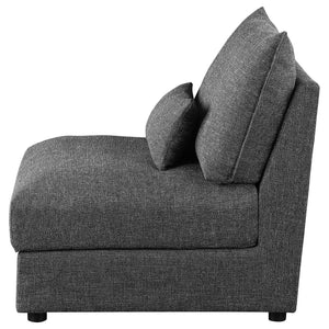 Wakefield - Upholstered Armless Slipper Chair - Black