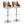 Ariana - Mid Century Modern Adjustable Barstool Stool With Swivel With Rounded T Footrest (Set of 2)