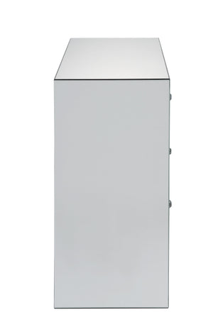 Sonia Mirrored & Faux Agate Console Cabinet (Assembled)
