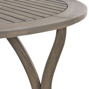 Hermosa Outdoor Acacia Wood Circular Dining Table