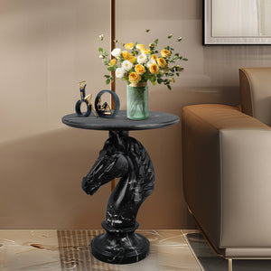 Horse Head Accent Table Animal Statue End Table