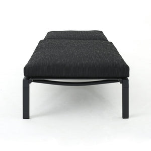 Modern Chaise Lounge With Water Resistant Fabric Cushions
