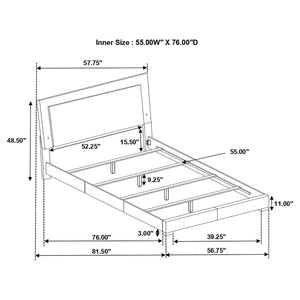 Felicity - LED Panel Bed With Built In Lighting