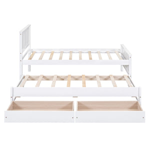 Platform Bed With Trundle And Drawers