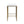 Backless Upholstered Counter Stool With Padded Seat - Ivory / Bronze