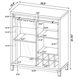 Arcata - Sliding Door Bar Cabinet - Oak