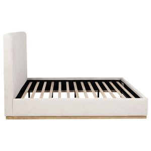 Talbot - Eastern King Platform Bed With Elevated Headboard - Cream