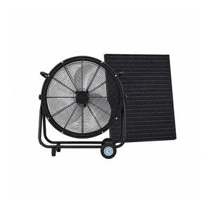 24 Inch Solar Floor-Standing Fan With Adjustable Solar Panel