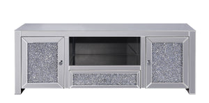 Noralie Mirrored & Faux Diamonds TV Stand (Assembled)