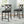 5 Pieces Counter Height Rustic Farmhouse Dining Room Wooden Bar Table Set With 2 Stools And 2 Chairs