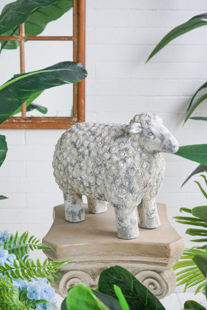 18x9.5x14" Magnesium Sheep Figurine with Weathered Finish