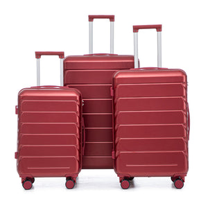 3 Pieces Set 20" / 24" / 28" Spinner Wheel Luggage With Combination Lock