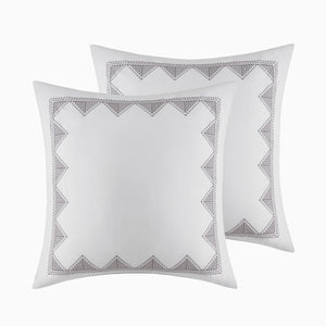 Full/Queen Cotton Printed Duvet Cover Set with Chenille