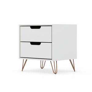 Rockefeller - Nightstand With 2 Drawers - White