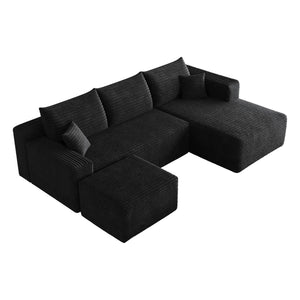 95" Cloud Sectional Sofa with 1 Ottoman
