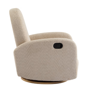 360 Swivel and Glider Recliner Chair - Almond
