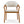 Indoor Upholstered Dining Armchair (Set of 2) - Beige / Teak