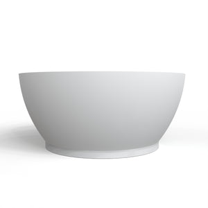 52.7 Inch Round Freestanding Solid Surface Soaking Bathtub