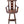 Rustic Tall Bistro Chair Decorative Star Backrest And Footrest, Fir Wood, 4 Foot - Brown