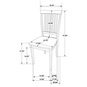 Stan - 5 Piece Dining Set With Rectangular Table And Slat Back Chairs - Cappuccino