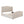 Marcella Upholstered Shelter Headboard Bed Set, King, Sky Neutral Beige Polyester