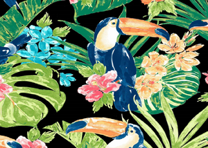 4 Pack Outdoor Pillow Covers 18x18 Inch - Toucan Paradise