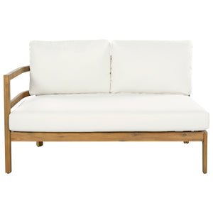 Outdoor Acacia Wood 6-Seater Sectional Sofa Set