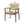 5-Piece Outdoor Dining Set: Teak Finish Round Acacia Wood Table & 4 Wicker Armchairs