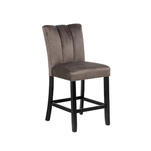 5 Piece Counter Dining Set With Table, Chairs - Black / Brown