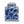 5x5x8' Hand Painted Square Canister with Blue and White Floral Pattern