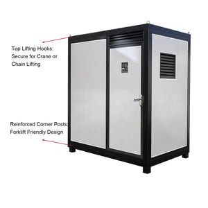 Portable Toilet Cabin - Outdoor Shower Room with Shower, Lights, Sink, and Ventilation Fan