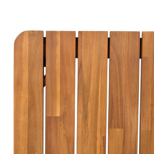 5-Piece Acacia Wood Outdoor Dining Set, Patio Table & Chairs with Removable Cushions