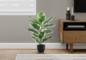27" Tall Real Touch Artificial Rubber Plant
