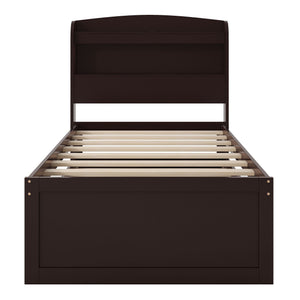 Platform Bed With LED Headboard, Charging Station, Trundle And 2 Drawers