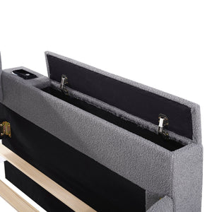 Upholstered Daybed With Storage Armrests, Trundle And Latest Integrated tooth Audio System