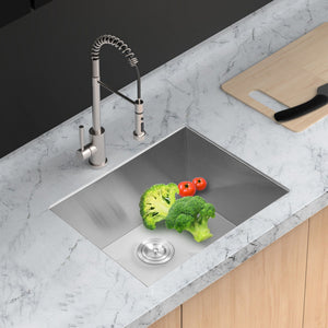 Premium Laundry Drop In Utility Sink 16 Gauge Stainless Steel, Topmount