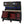 Wall Mounted Double Door Storage Cabinet With Tool Rack And Hooks, Stainless Steel - Black / Red