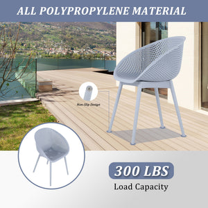 Modern Lounge Chair Set With Round Table