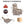 Heat Massage Manual Recliner Chair with Rocker and Swivel in Fabric for Living Room, Khaki