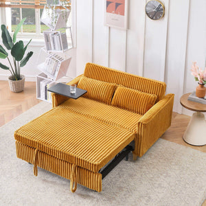 Pull Out Sofa With Movable Tabletop And USB Ports