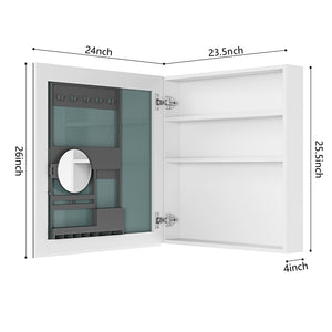 24'' W x 26'' H Frameless Mirror Medicine Cabinet
