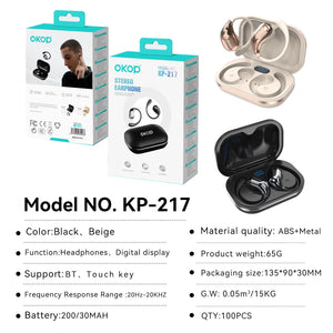 KP-217 Best-selling Open-Ear Bluetooth Headphones OWS Long Battery Life Sports-Ready Low-Latency Gaming Non-In-Ear Design In Stock Now