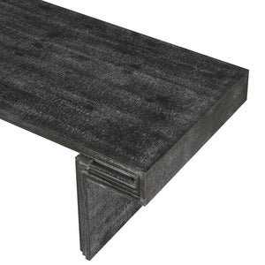 American Vintage Industrial Coffee Table, Double Tier Design