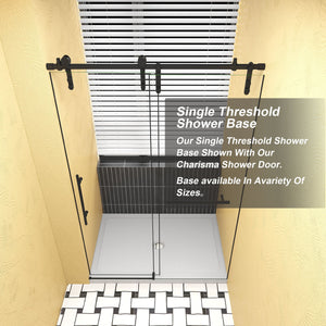 Shower Base, Center Drain With Durable Construction - Gloss White