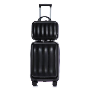 14' & 20' ABS Spinner Wheel Luggage Set with Cosmetic Case