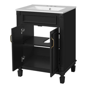 Bathroom Vanity With Top Sink and Soft Closing Doors